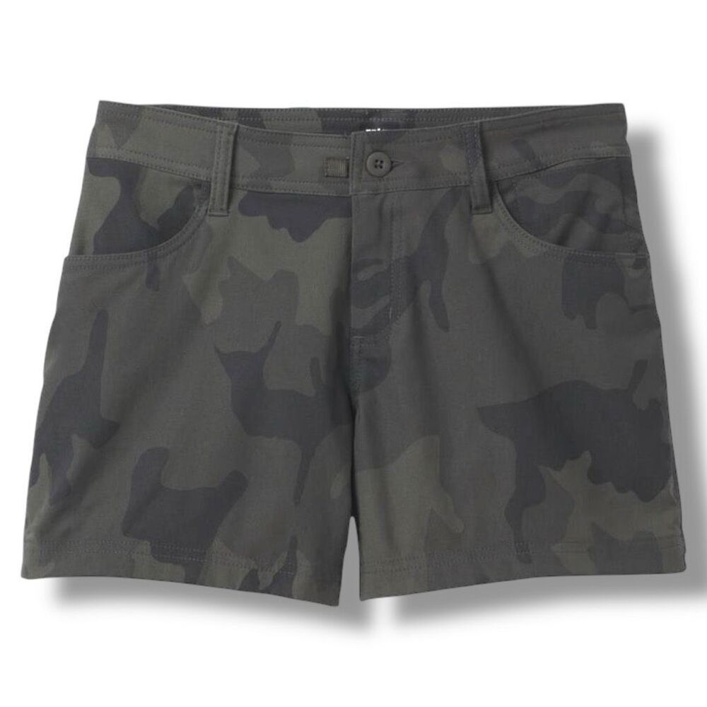 NWT - prAna Halle Short Plus II Women’s‎ Size 22W 7” in Charcoal Camo - $69 MSRP